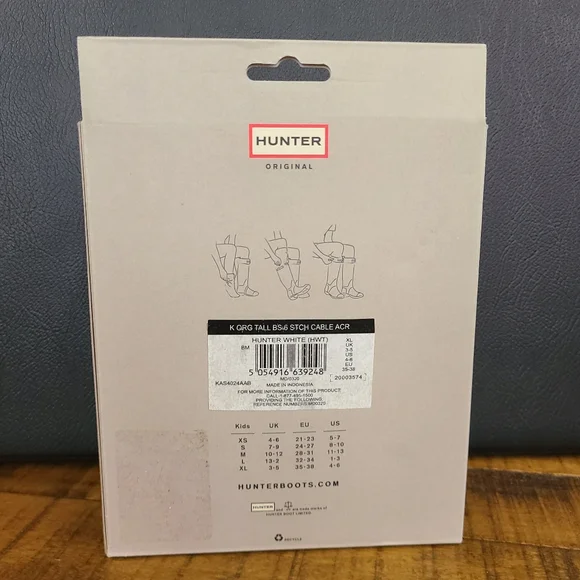 Hunter Kids Boot Socks - White - Picture 2 of 3